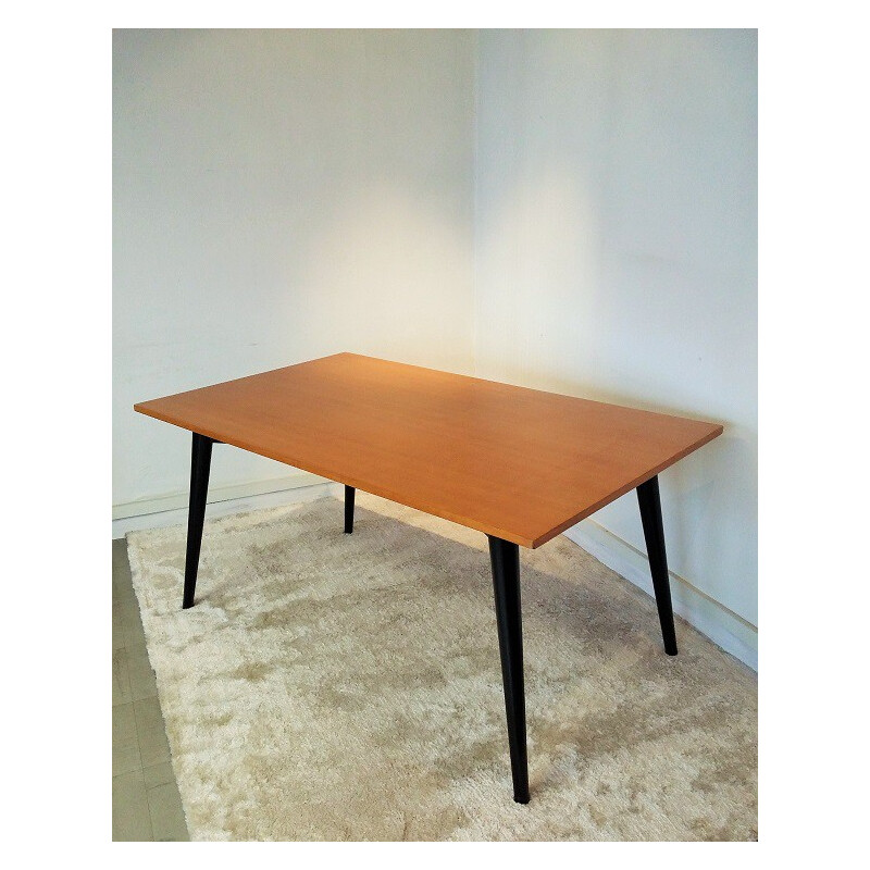 Vintage compass dining table in ashwood - 1960s