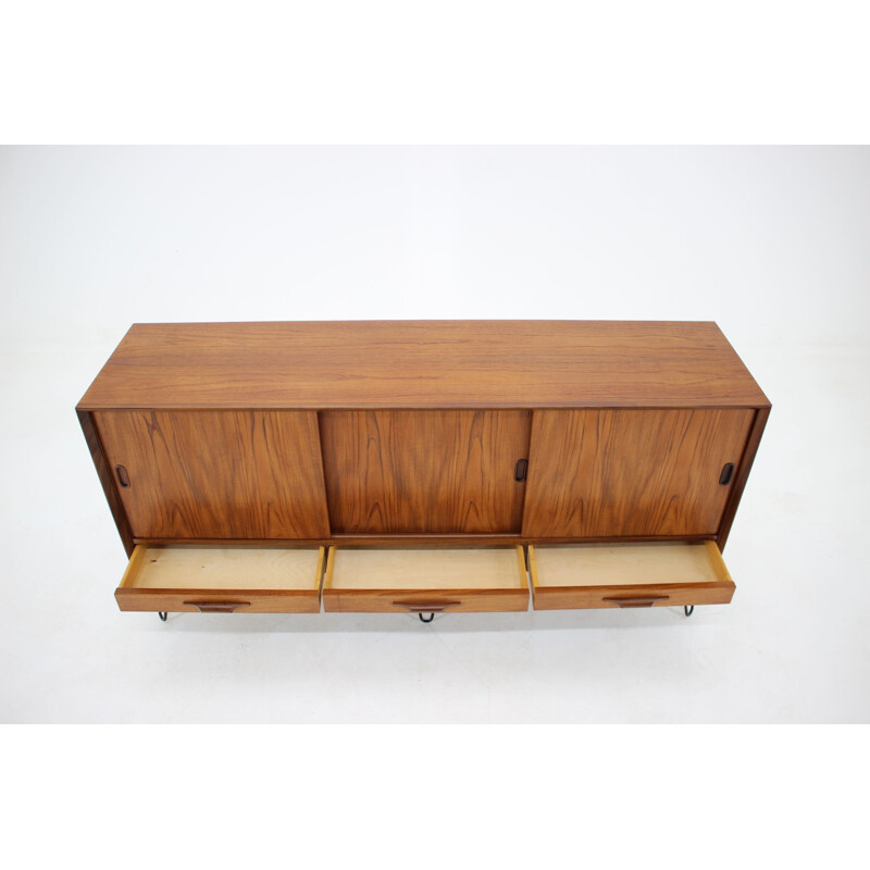 Vintage teak and iron sideboard, Denmark, 1960s