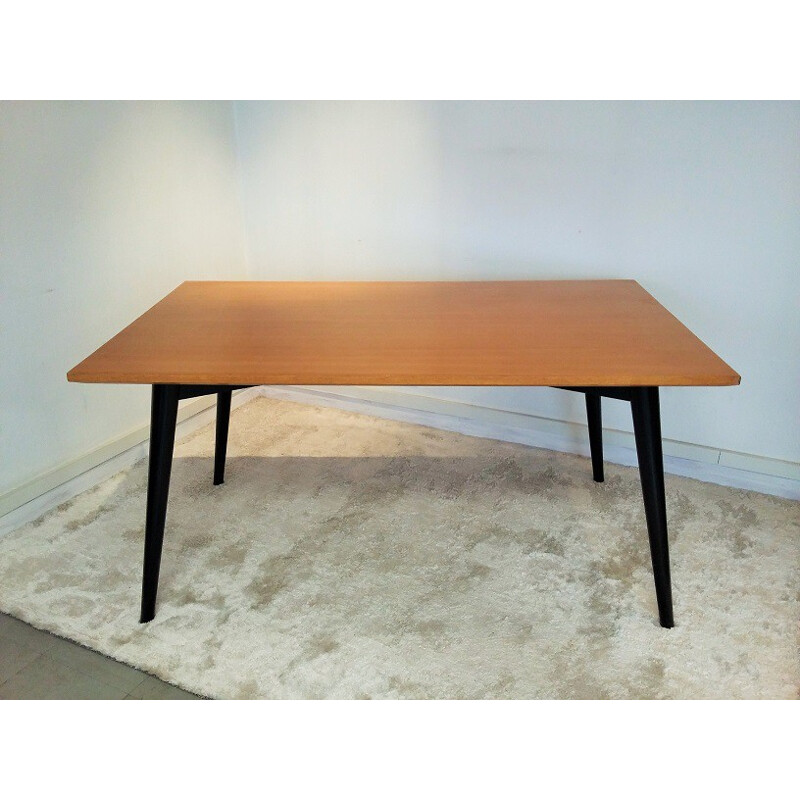 Vintage compass dining table in ashwood - 1960s