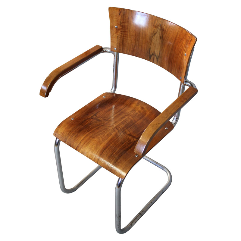 Set of 2 vintages wooden chairs by Anton Lorenz, 1930s