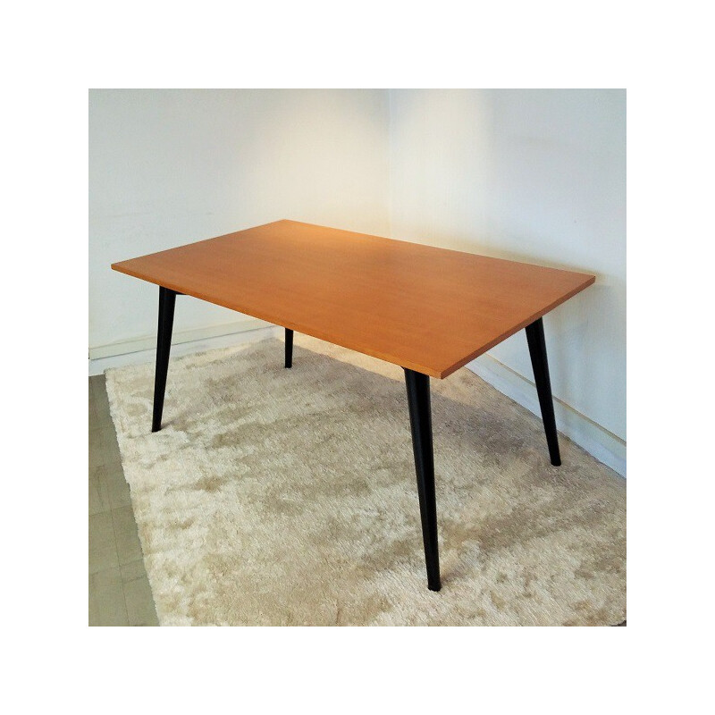 Vintage compass dining table in ashwood - 1960s