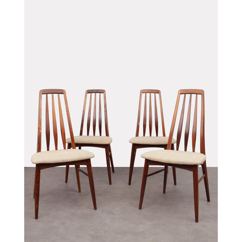 Suite of 4 vintage rosewood chairs by Niels Koefoed for Koefoeds Mobelfabrik, 1960s