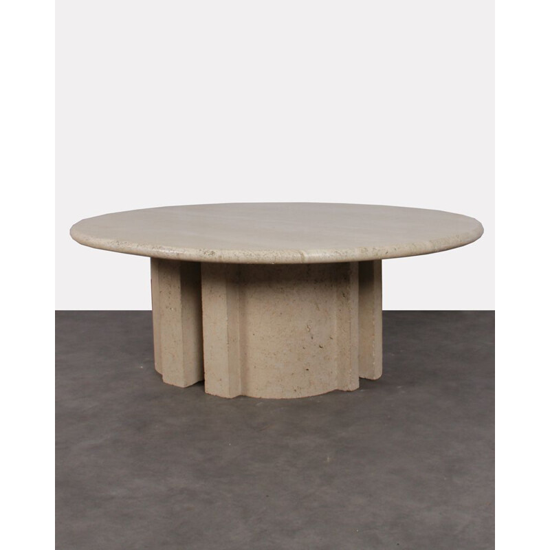 Vintage travertine coffee table, 2000s