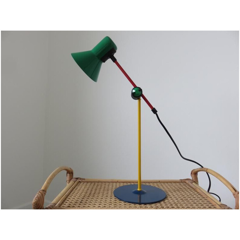 Vintage floor lamp and lamp "Veneta lumi" by Lumi, 1980s