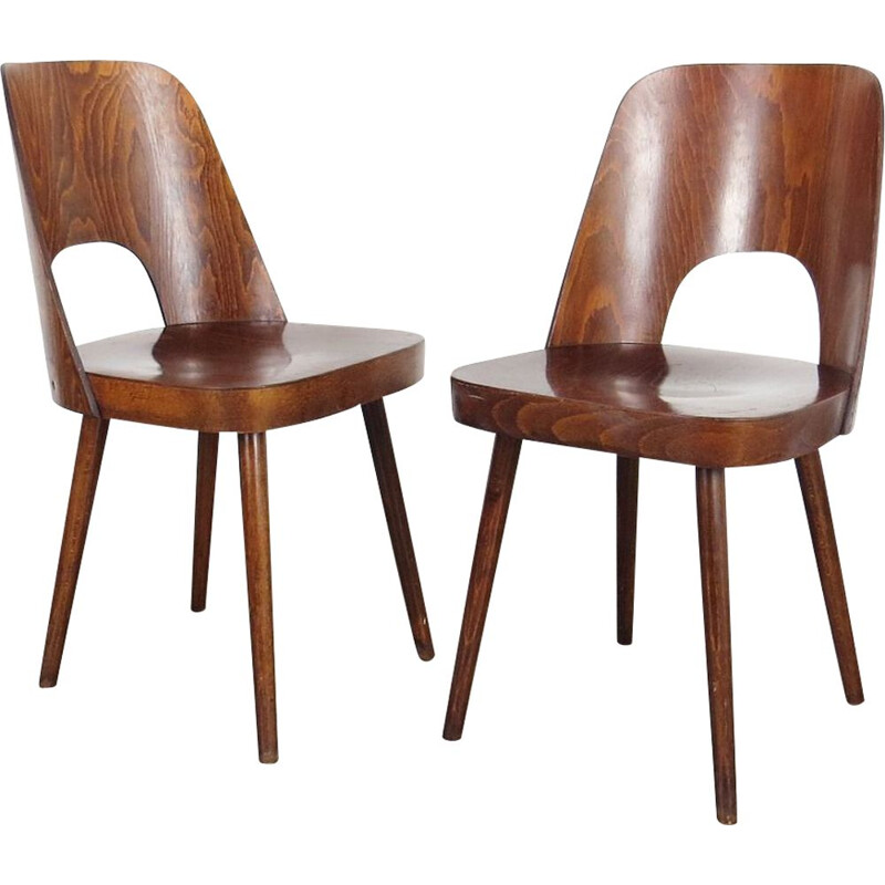 Set of 2 dining chairs by Oswald Haerdtl, 1960s