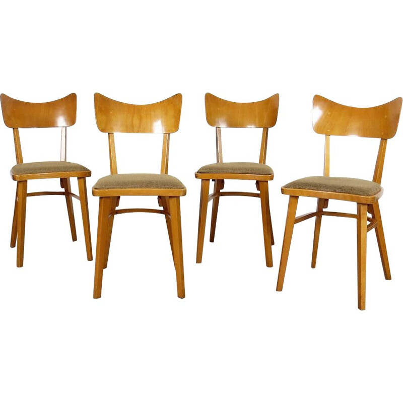 Ensemble de 4 chaises à repas par Český nábytek, 1960