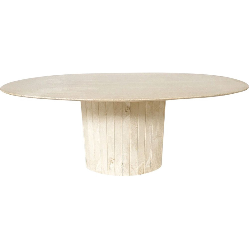 Vintage Travertin dining table, Italy 1970