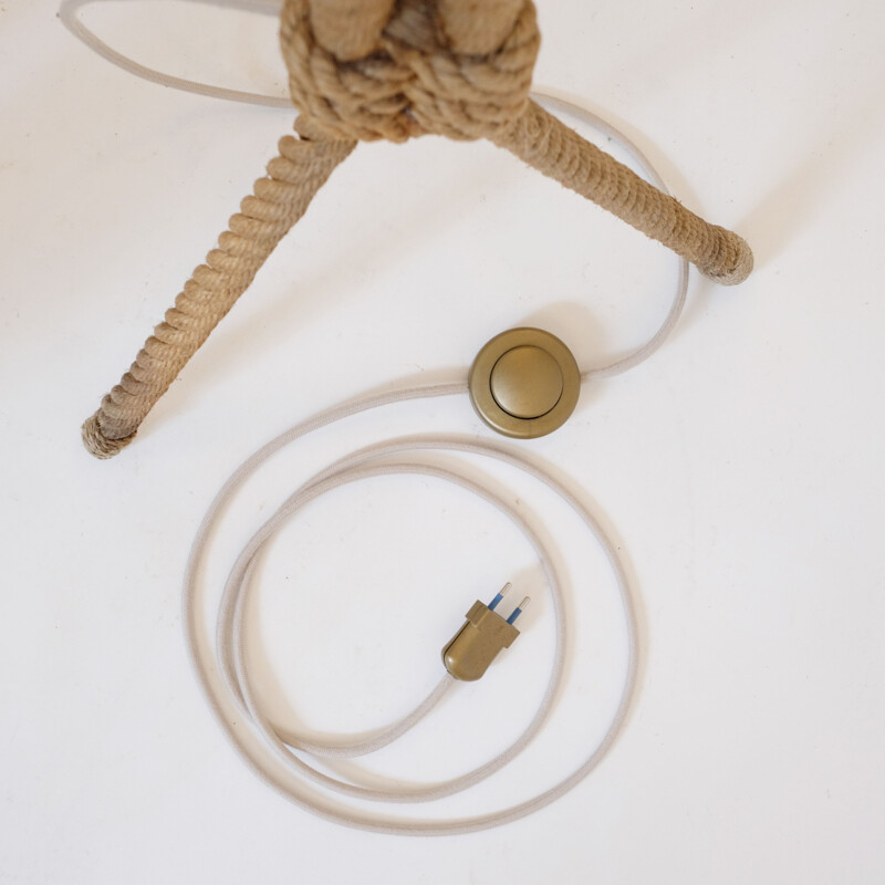 Lampadaire vintage en corde, 1940-50
