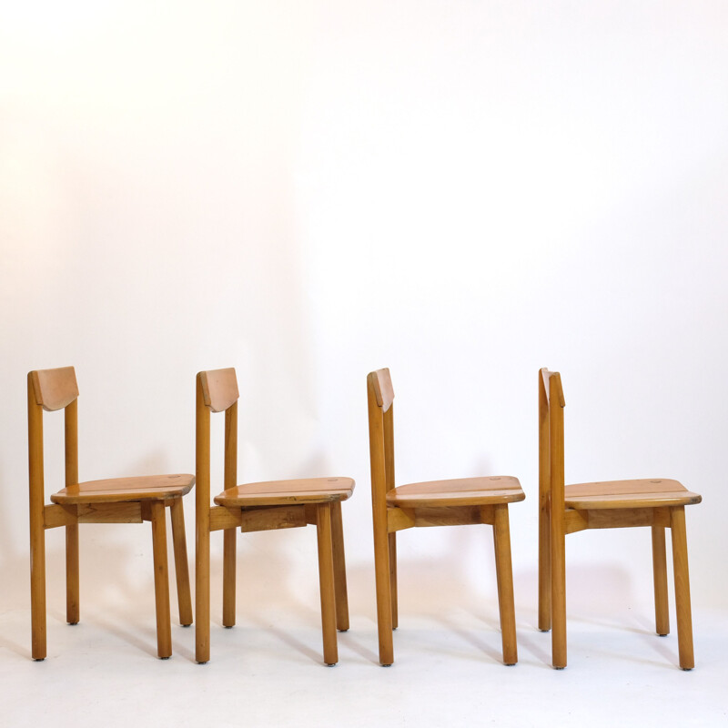 Ensemble de 4 chaises vintage de Pierre Gautier Delaye aux édition Vergnères, 1950s.