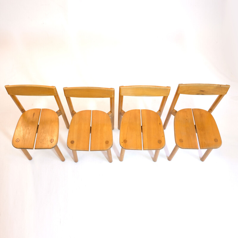 Set of 4 vintage chairs by Pierre Gautier Delaye at the Vergnères editions, 1950s.