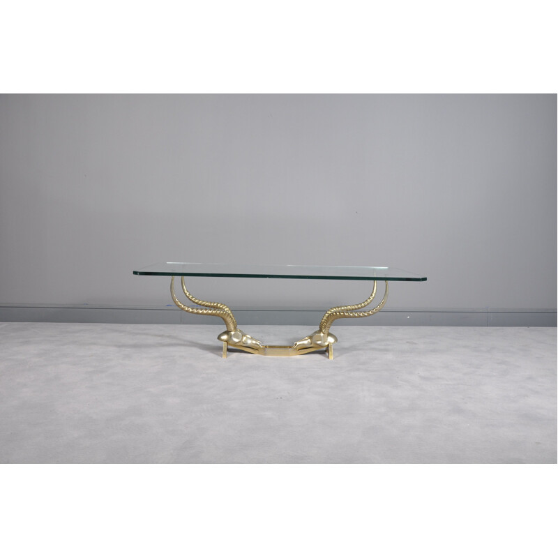 Vintage Antelope Horn Coffee Table by Dikran Khoubesserian for Fondica France,1960s