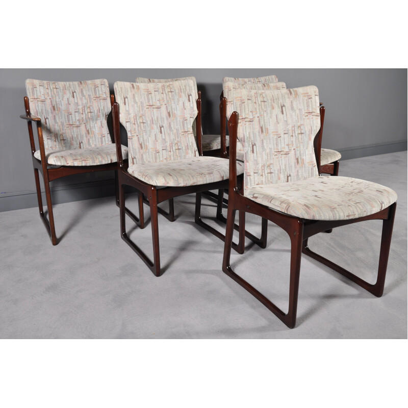 Ensemble de six chaises danoises vintage modèle VS 231 par Vamdrup Stolefabrik, 1960