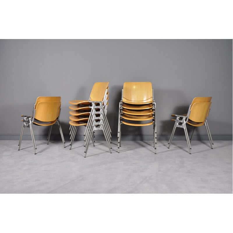 Vintage Stacking Dining Chairs Model DSC-106 by Giancarlo Piretti for Anonima Castelli, 1970s