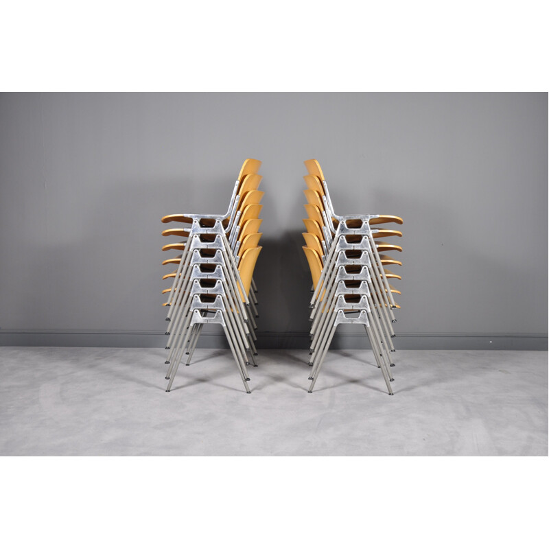 Vintage Stacking Dining Chairs Model DSC-106 by Giancarlo Piretti for Anonima Castelli, 1970s