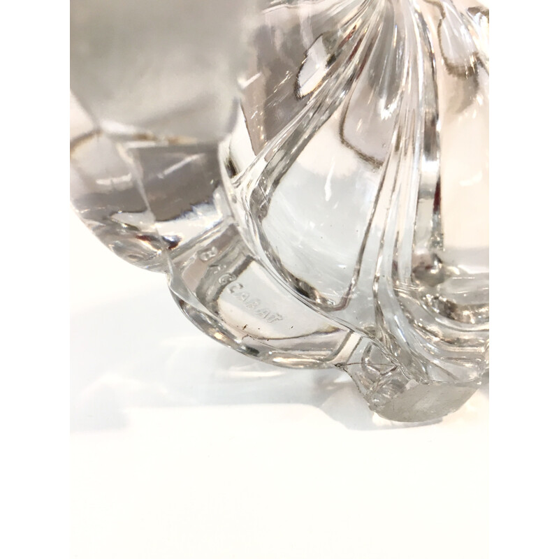 Lampe en Cristal vintage gravée par Baccarat