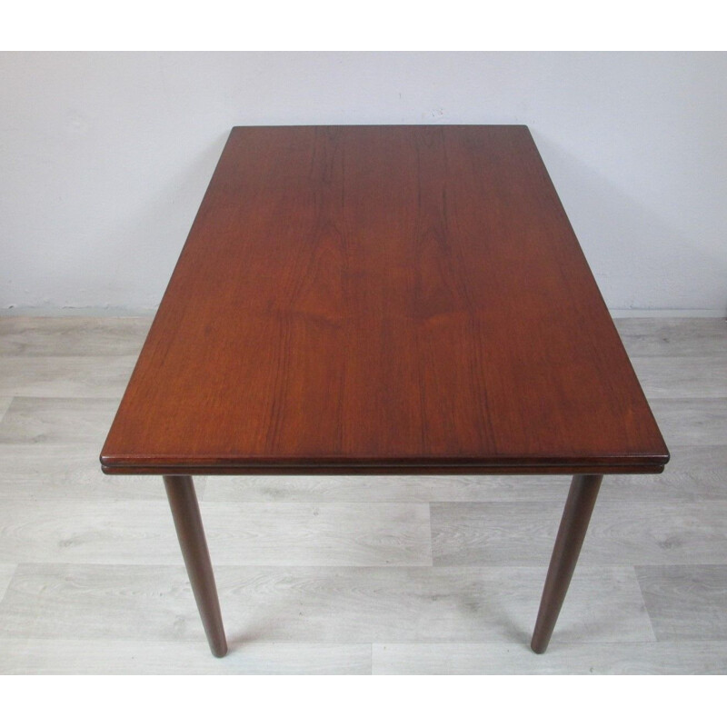 Table à repas extensible vintage en teck, 1970