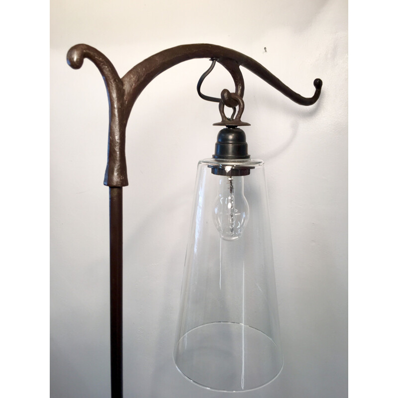 Vintage Bronze Lamppost by Auguste Granet