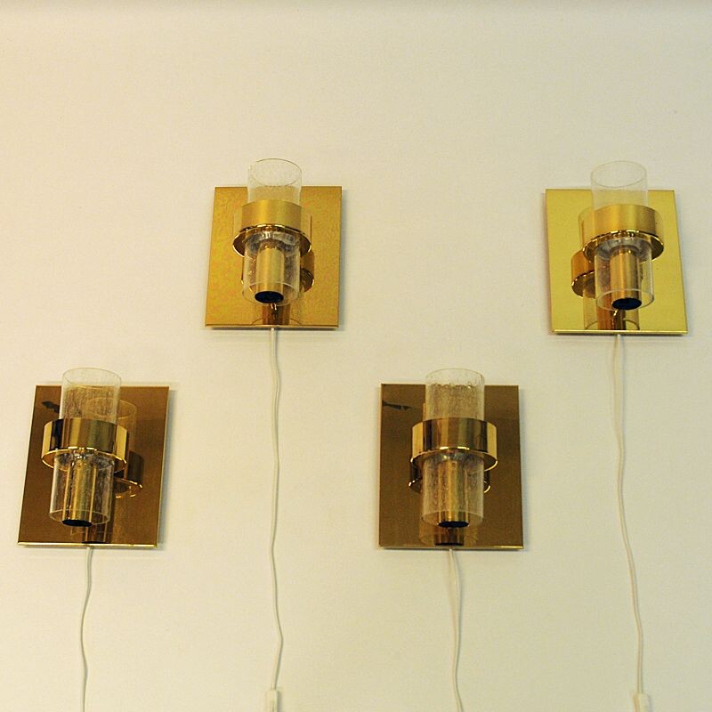 Pair of Norwegian Høvik wall lamps model 7350 by Jonas Hidle 1970s