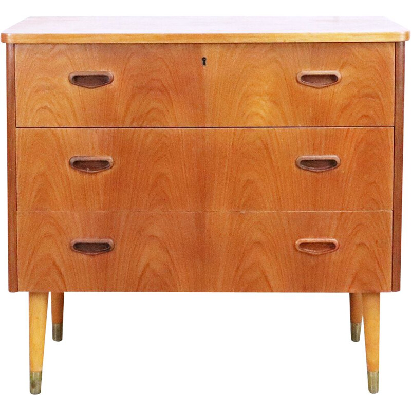 Scandinavian vintage teak chest of drawers, 1960s