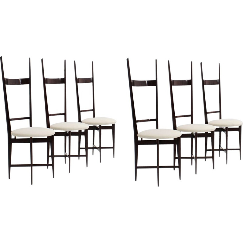 Ensemble de 6 chaises vintage de Santambrogio e De Berti, 1950
