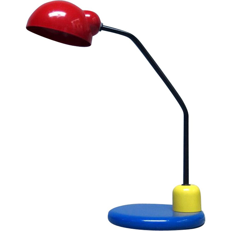 Vintage lacquered metal desk lamp, 1980s