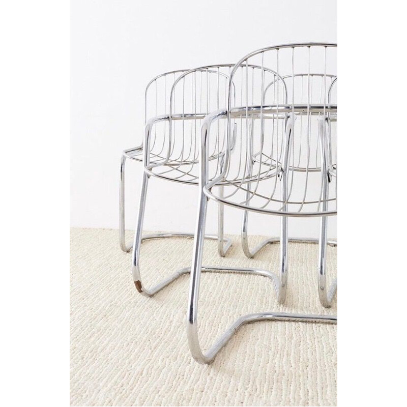 Vintage set of 6 chairs by Gastone Rinaldi, 1970