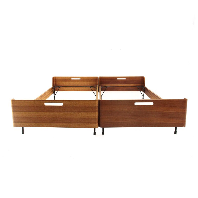 Vintage Pair of beds by Gastone Rinaldi for Rima, 1950s