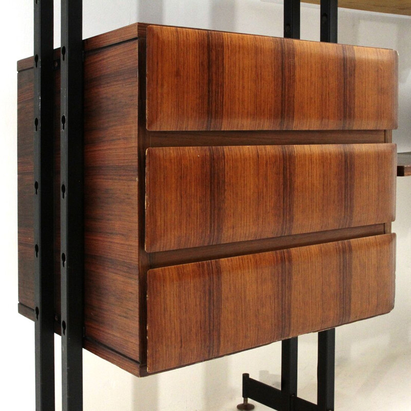 Vintage italian wall bookcase, 1960s