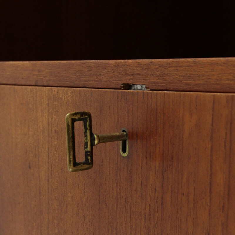 Vintage Italian teak highboard, 1950s