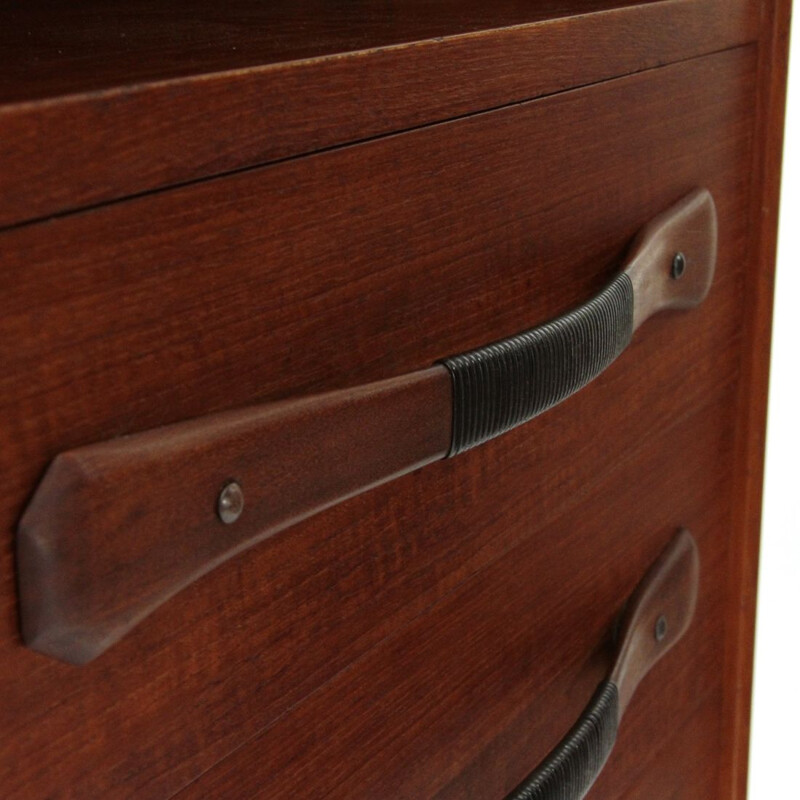 Vintage Italian teak highboard, 1950s