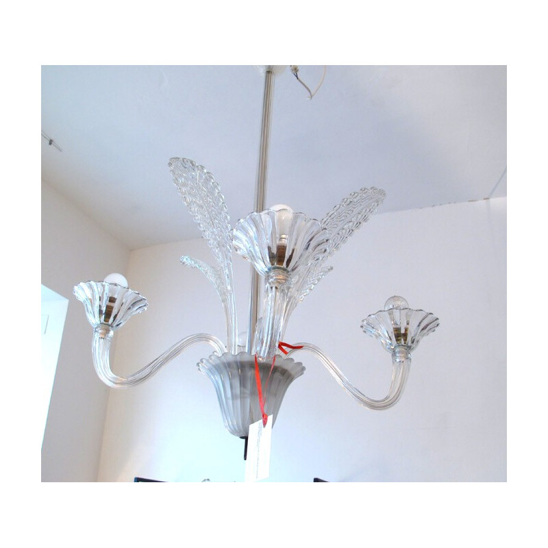 Vintage Murano glass chandelier, 1950s