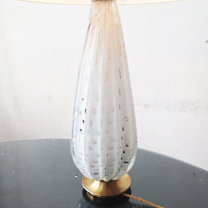 Lampe Murano XXL vintage en verre soufflé bullé, Italie, 1960