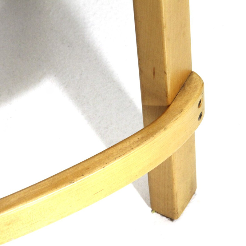 Pair of vintage birch wood stools "High Chair K65"  by Alvar Aalto for Artek, 1970s