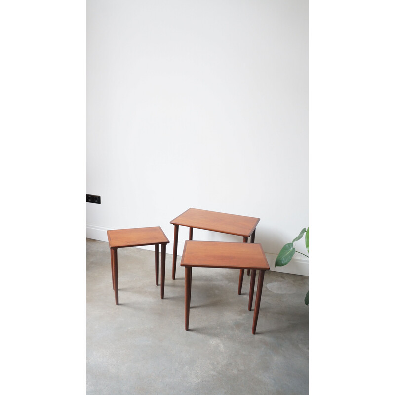 Vintage Danish teak nesting tables