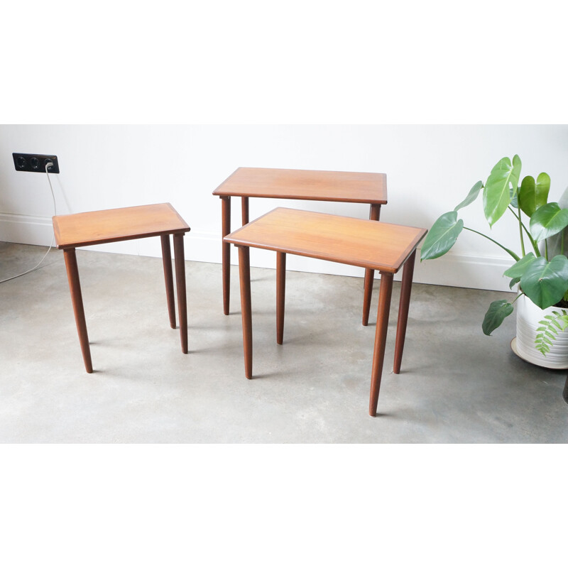 Vintage Danish teak nesting tables