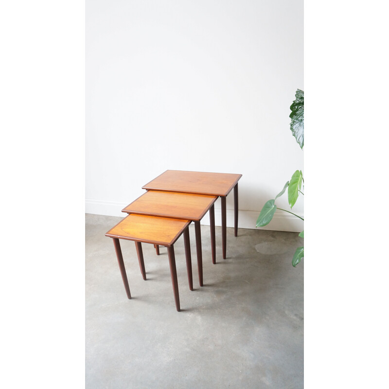 Vintage Danish teak nesting tables