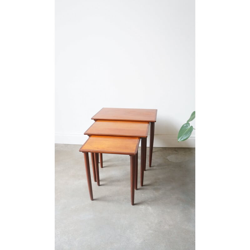 Vintage Danish teak nesting tables