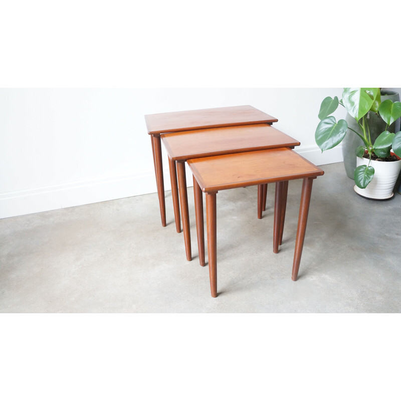 Vintage Danish teak nesting tables