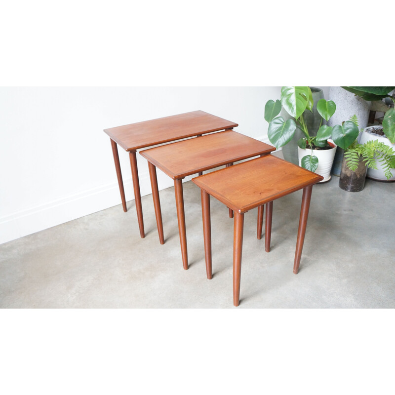 Vintage Danish teak nesting tables