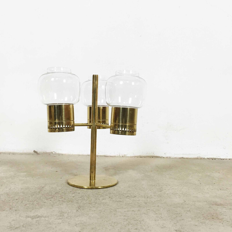 Vintage Markaryd candle holder in brass, Hans Agne JAKOBSSON - 1950s