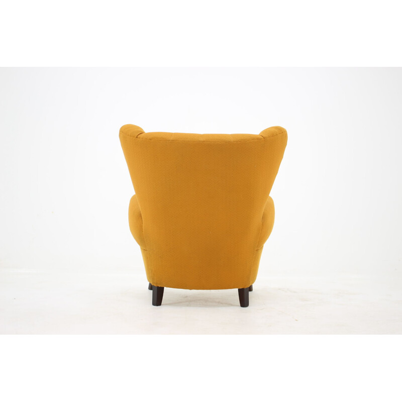 Chaise jaune vintage 1950