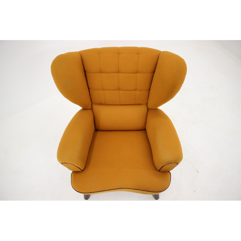 Chaise jaune vintage 1950