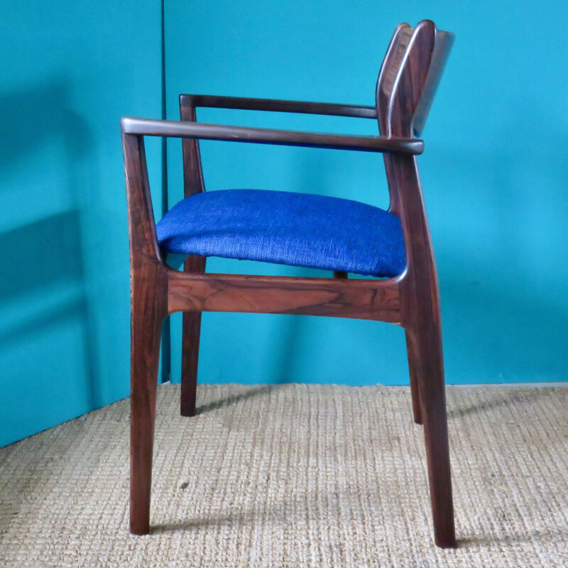 Vintage straight chair in rosewood Denmark 1960