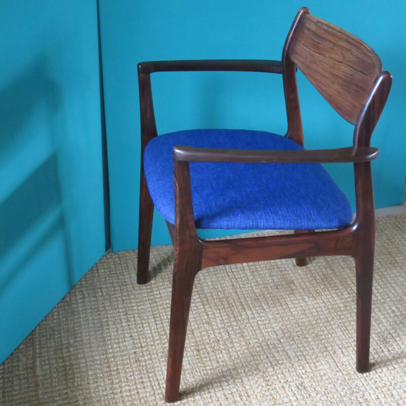 Vintage straight chair in rosewood Denmark 1960