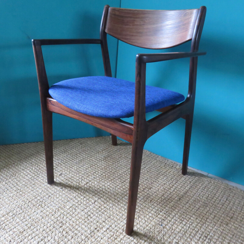 Vintage straight chair in rosewood Denmark 1960