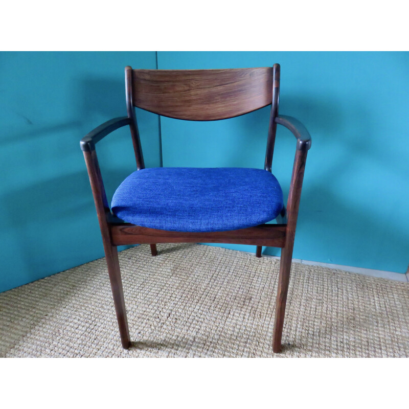 Vintage straight chair in rosewood Denmark 1960