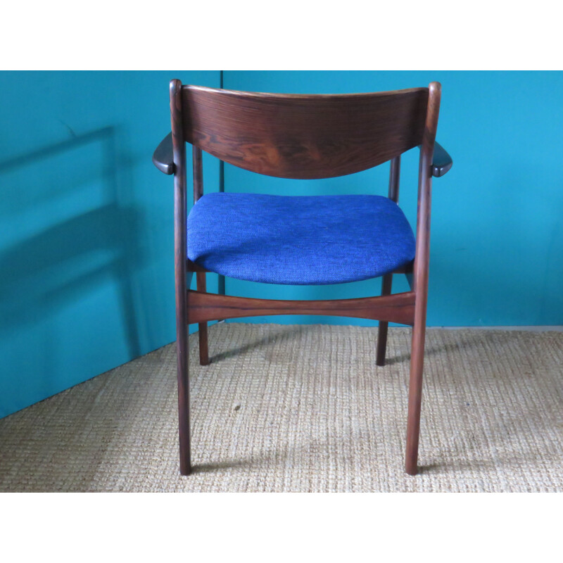 Vintage straight chair in rosewood Denmark 1960