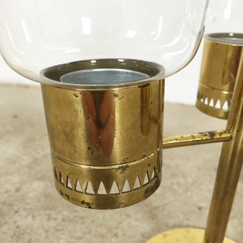 Vintage Markaryd candle holder in brass, Hans Agne JAKOBSSON - 1950s