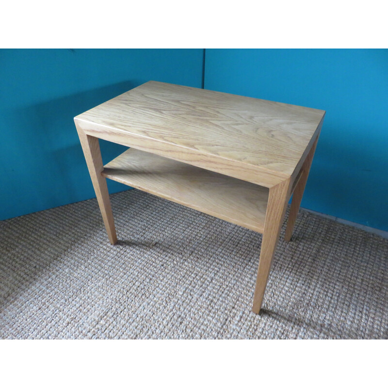 Vintage oak coffee table by Haslev Denmark 1960