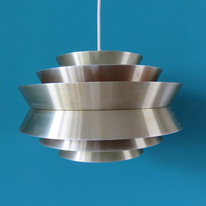 Vintage aluminum pendant lamp by Carl Thore, Sweden 1960